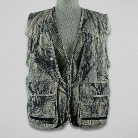 Cabela’s Hunting Vest Open Country Seclusion 3D Camouflage Print Green Men’s XL - Picture 1 of 12